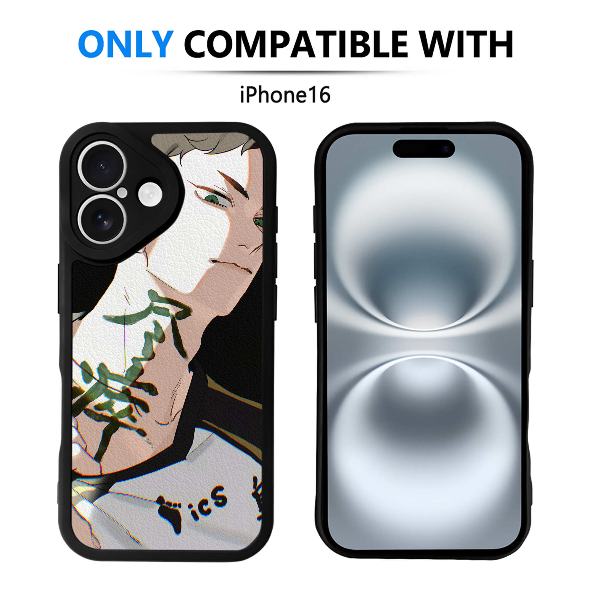 （画像用） ハイキュー!! Haikyu!! 【iPhone 16シリーズ対応】シリコンスマホケース（レザー調） 材質：シリコン